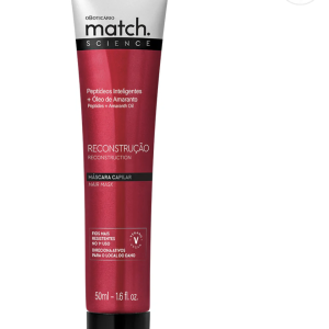 MÁSCARA CAPILAR MATCH SCIENCE RECONSTRUÇÃO, 50ML