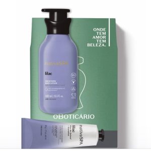 KIT  HIDRATAÇÃO INTENSA NATIVA SPA LILAC, Creme Hidratante para Mãos e Pés Nativa SPA Lilac, 50g + Loção Hidratante Nativa SPA Lilac, 400ml