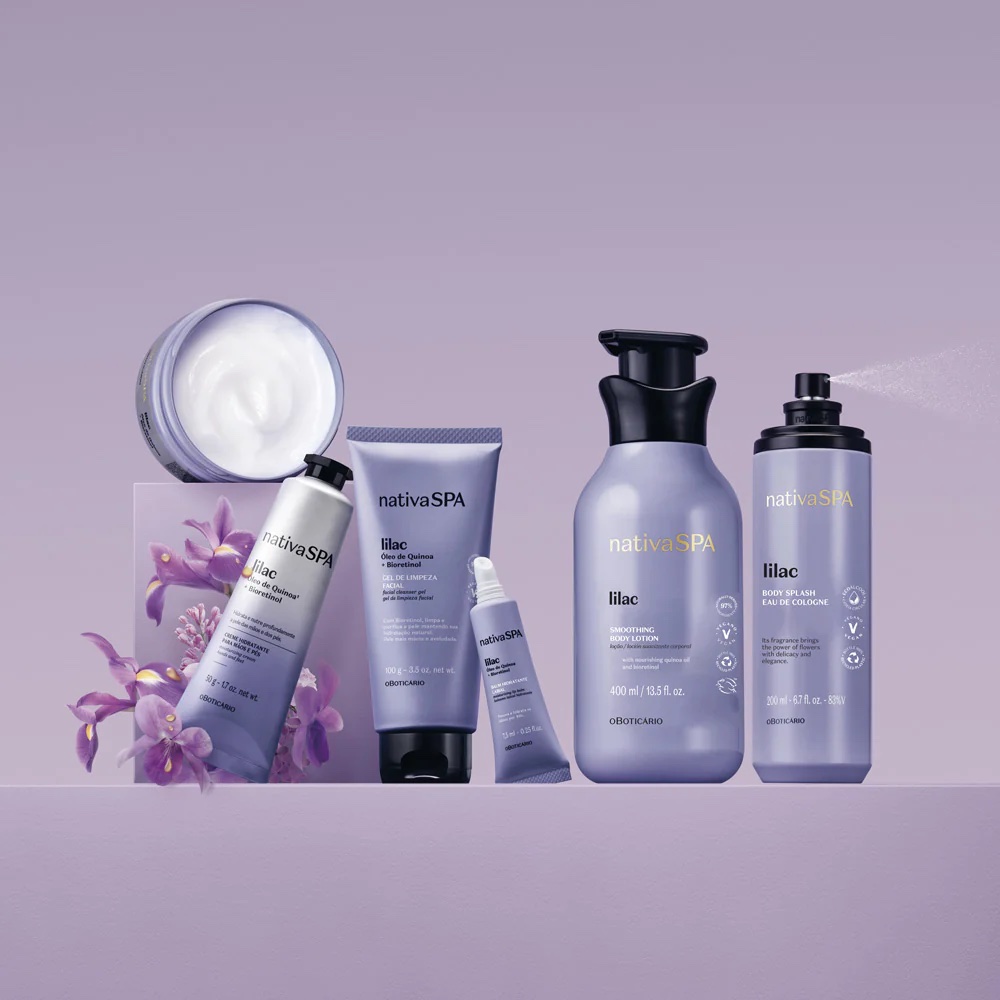 KIT HIDRATAÇÃO INTENSA NATIVA SPA LILAC, Creme Hidratante para Mãos e Pés Nativa SPA Lilac, 50g
+ Loção Hidratante Nativa SPA Lilac, 400ml - Image 2