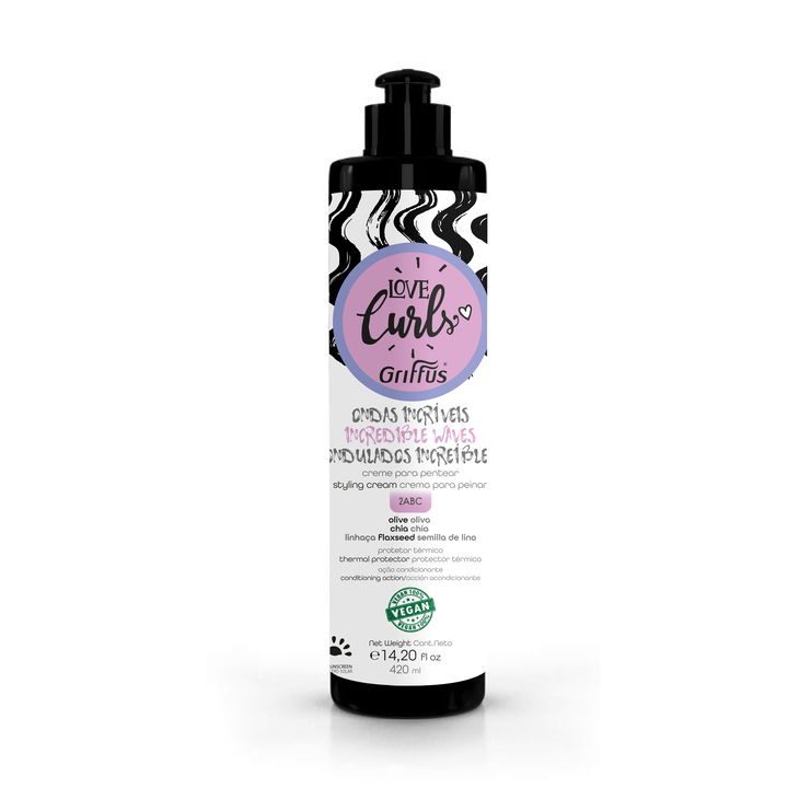 Griffus Creme para Pentear (2ABC) Ondulados LOVE CURLS 420 ml